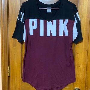 Magenta and black shirt